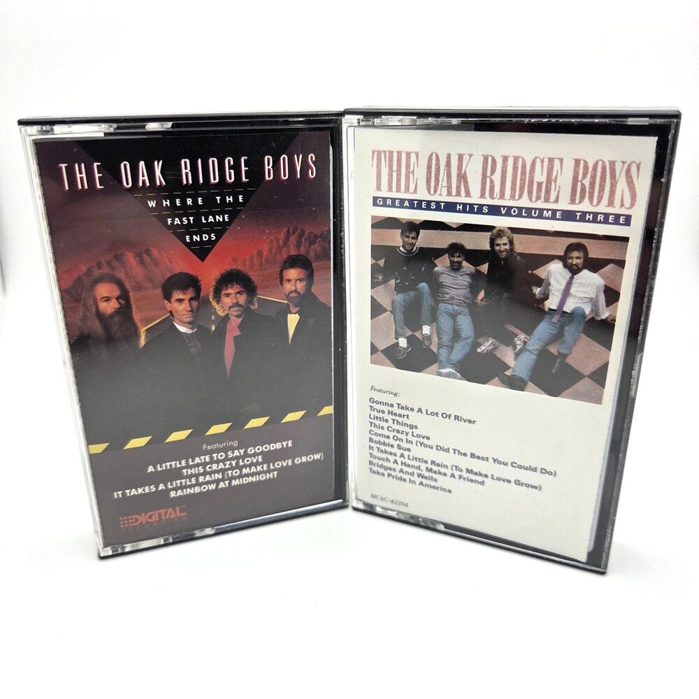 Vintage Oak‎ Ridge Boys Cassette Lot Greatest Hits Vol 3 & Fast Lane Tested